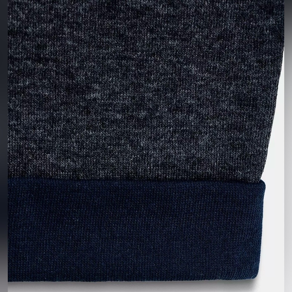 ZARA Anthracite Gray Cotton Knit Black Trim Sweater Large NWT - Picture 7 of 13